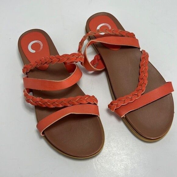 Journee Collection Colette Slide On Sandal Coral size 6.5 - Picture 1 of 6